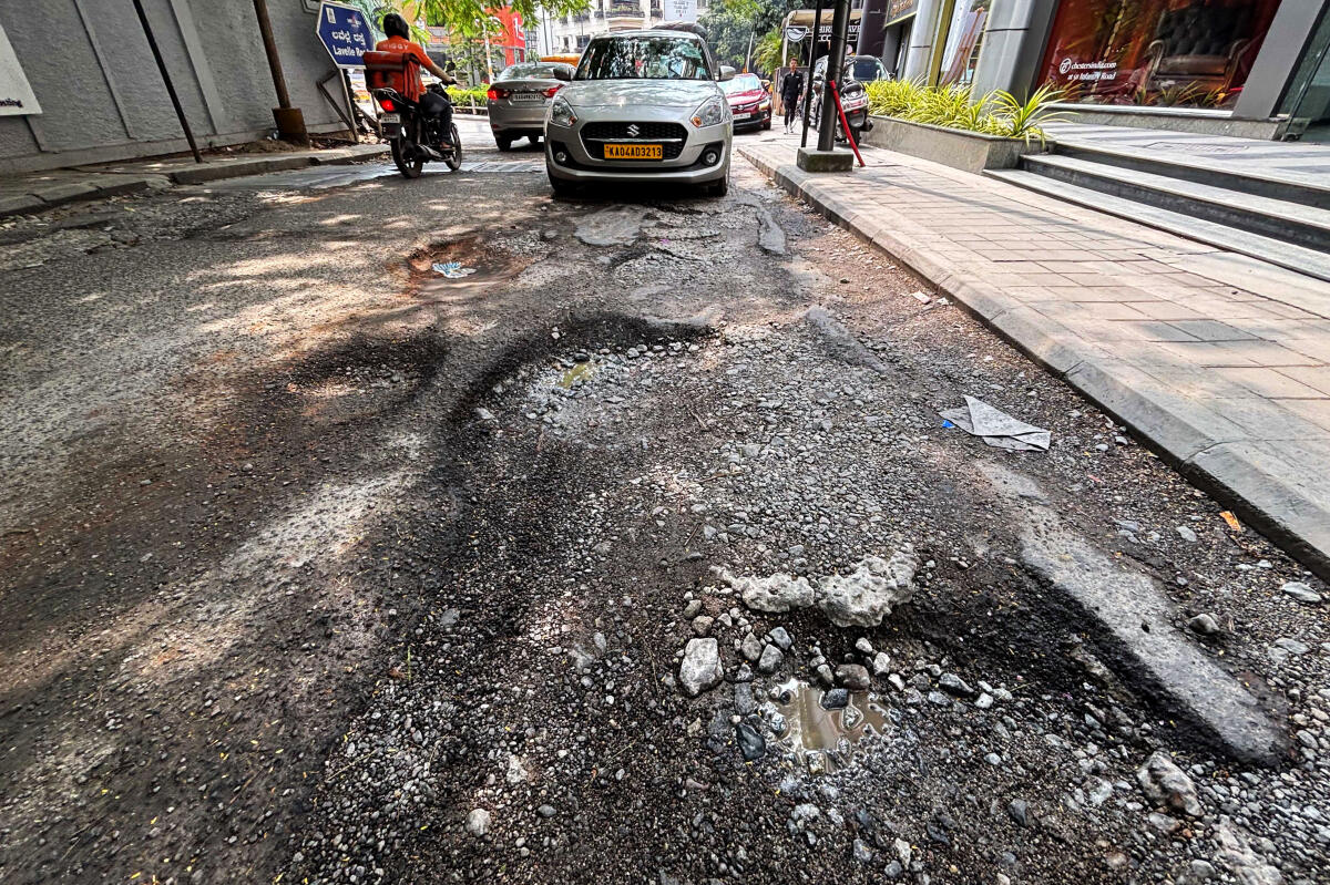 Walton Road near Lavelle Road wears a bumpy broken look.