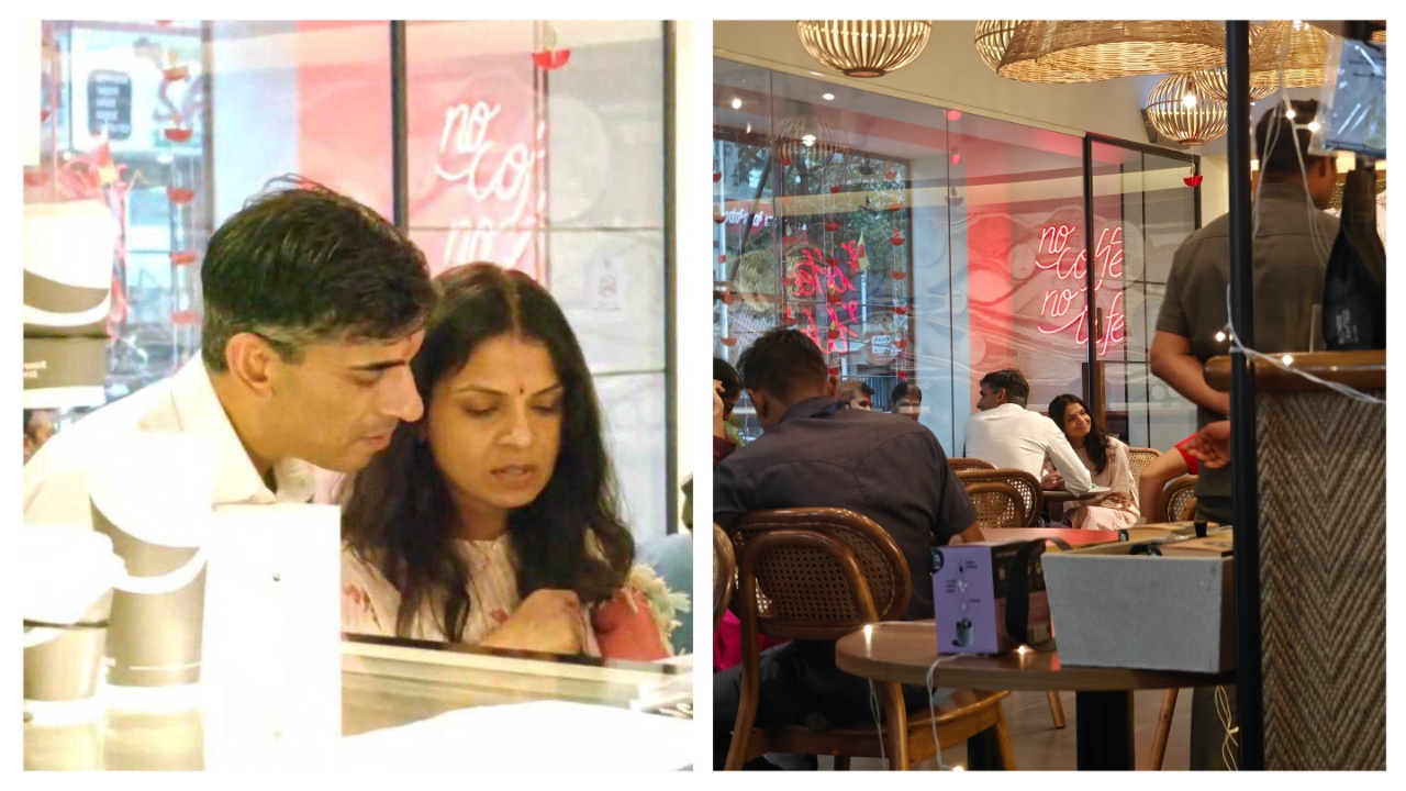 In Pics: Former UK PM Rishi Sunak, wife Akshata Murty enjoy 'coffee date' in Bengaluru 