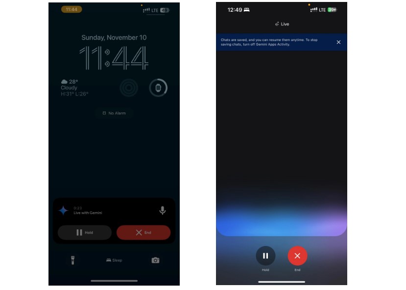 Google Gemini app for iPhone.