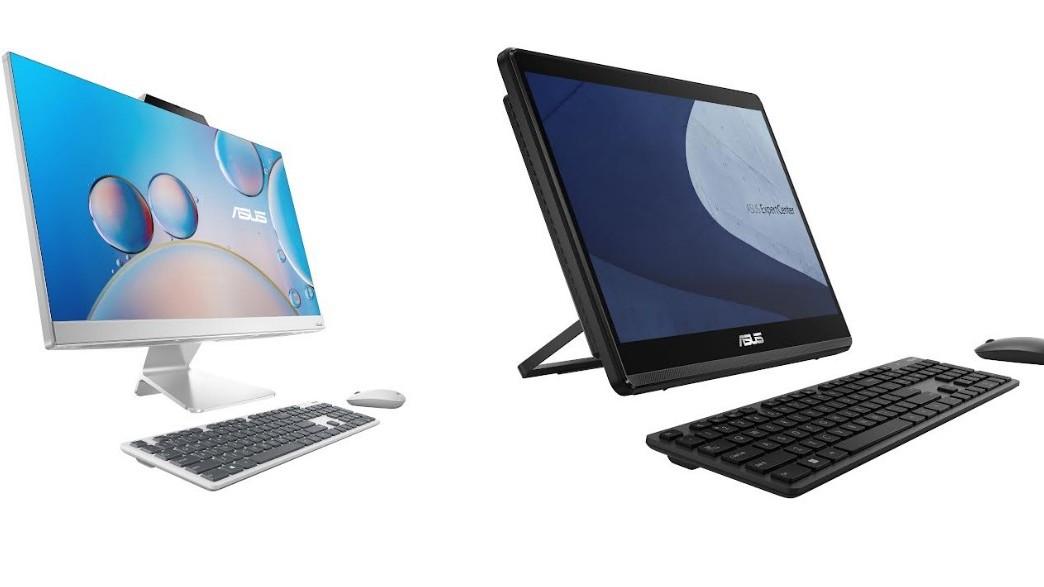 Asus unveils ExpertBook E3(left) and All-in-one E1 (right) series computers.
