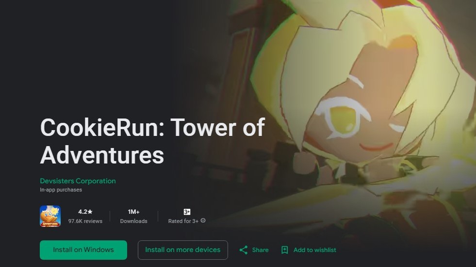 CookieRun: Tower of Adventures of Google Play Store