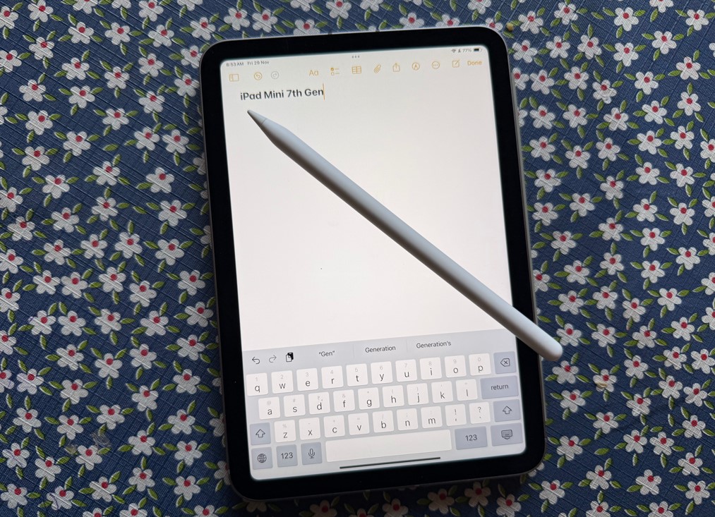 Apple iPad mini 7th gen with Pencil Pro.