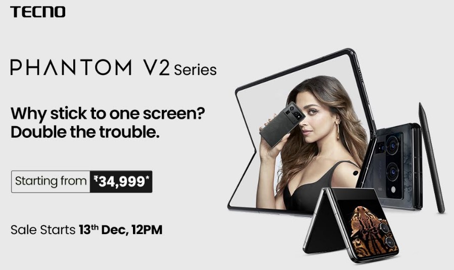 Tecno Phantom V2 series foldable phones.