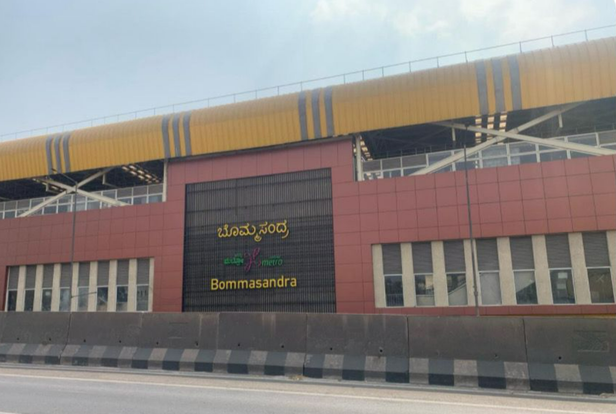 Bommasandra Metro Station. 