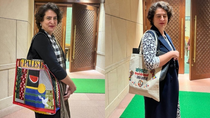 Palestine to Bangladesh: Priyanka brings protest fashion to Parliament