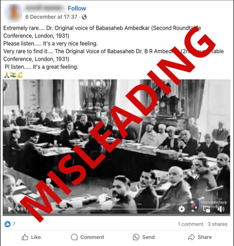 Fact Check | An audio clip from the movie 'Dr Babasaheb Ambedkar' has been shared as the original voice of Dr Ambedkar