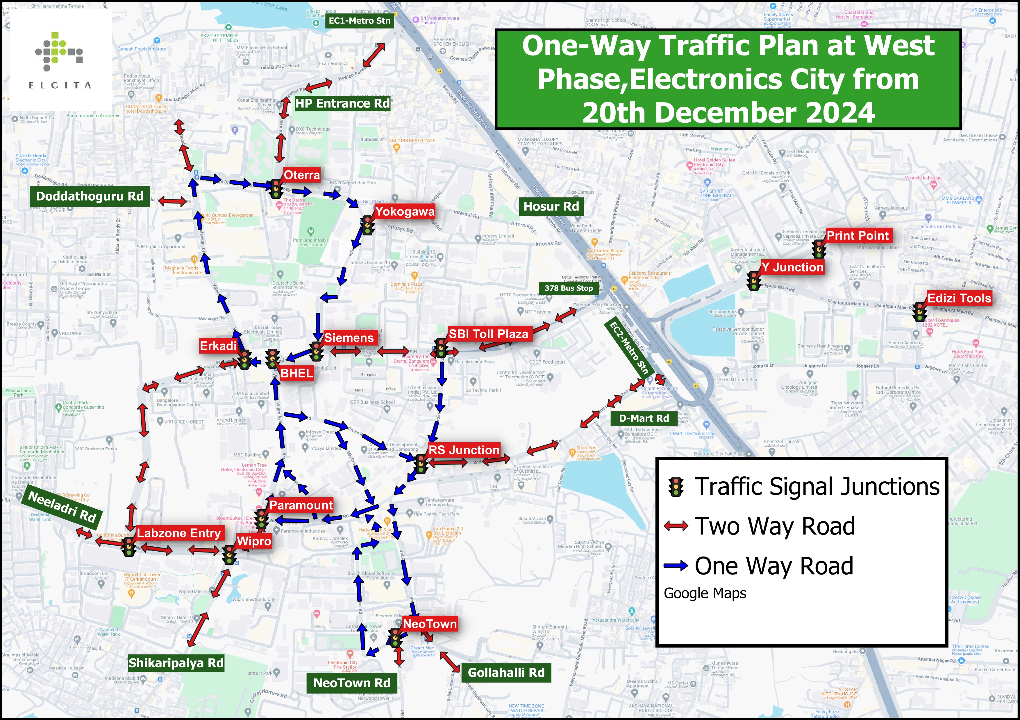 One-ways on pilot basis to decongest part of Bengaluru's Electronics City