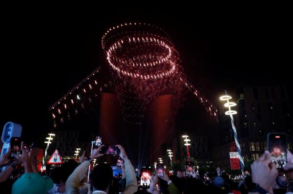 People enjoy New Year's celebration in Doha, Qatar, January 1, 2025.