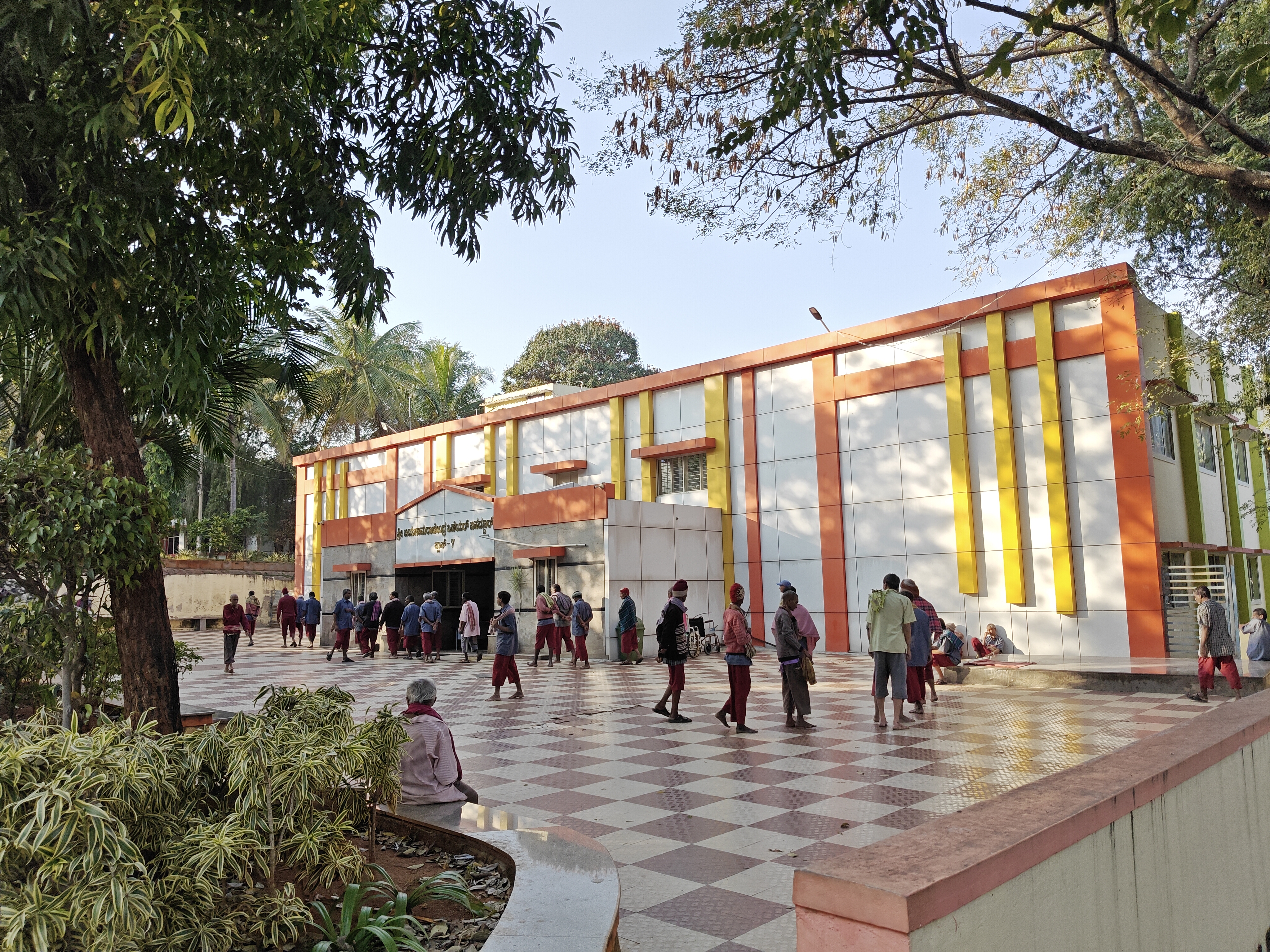 Inmates getting their evening exercise in the rehabilitation centre off Magadi Road Bengaluru.