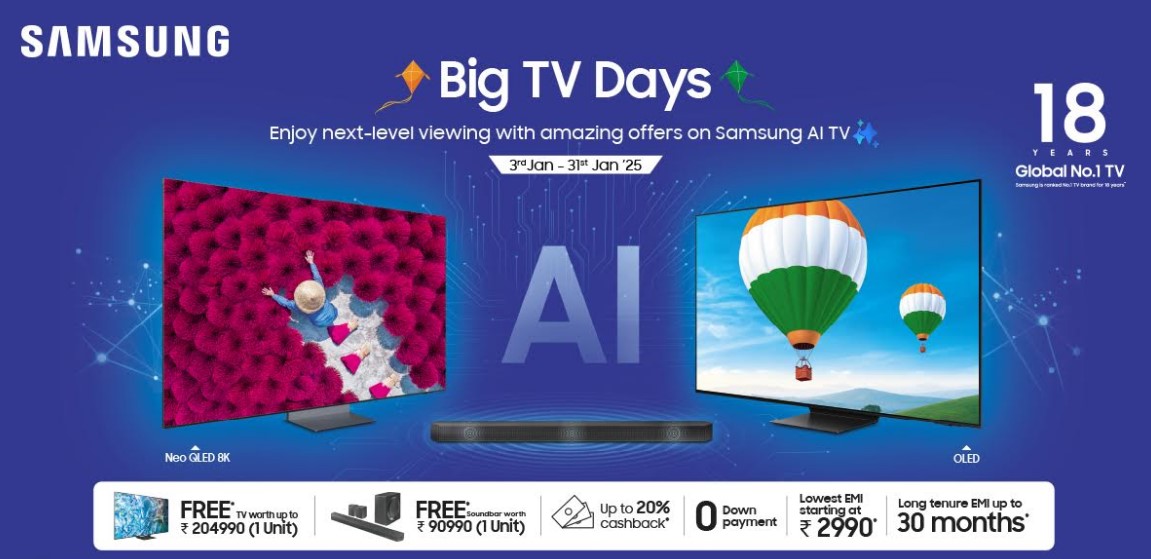 Samsung Big TV Days sale 2025.