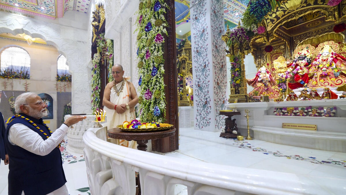 India's spiritual culture guided by spirit of service: PM Modi as he inaugurates ISKCON temple in Navi Mumbai