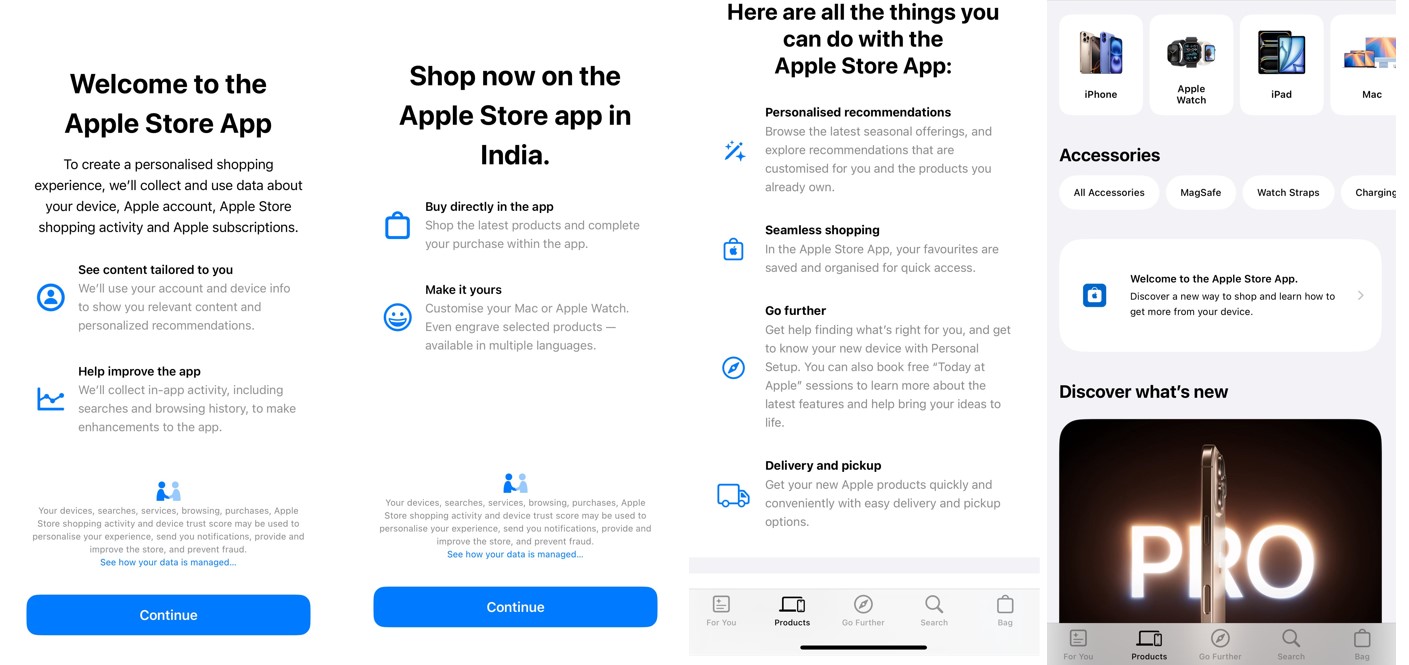 Apple Store mobile app.