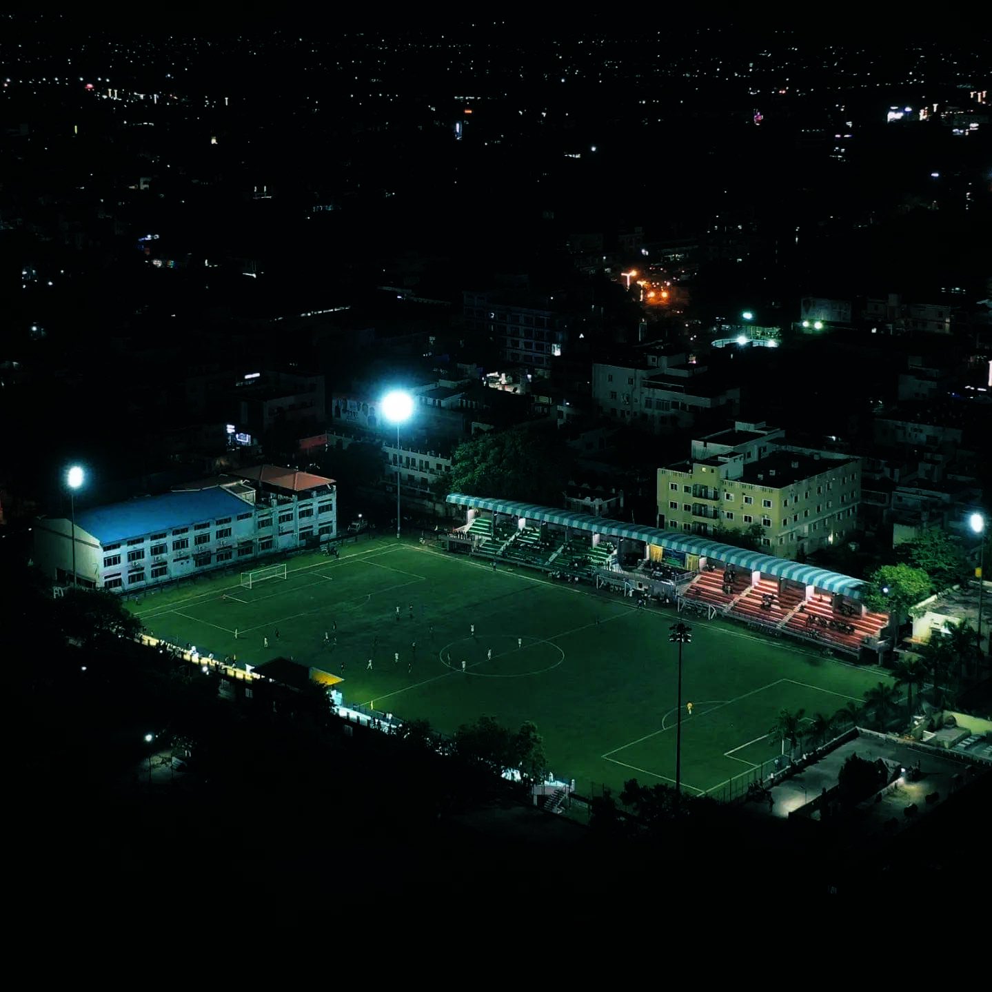 Football stadium in present form. 