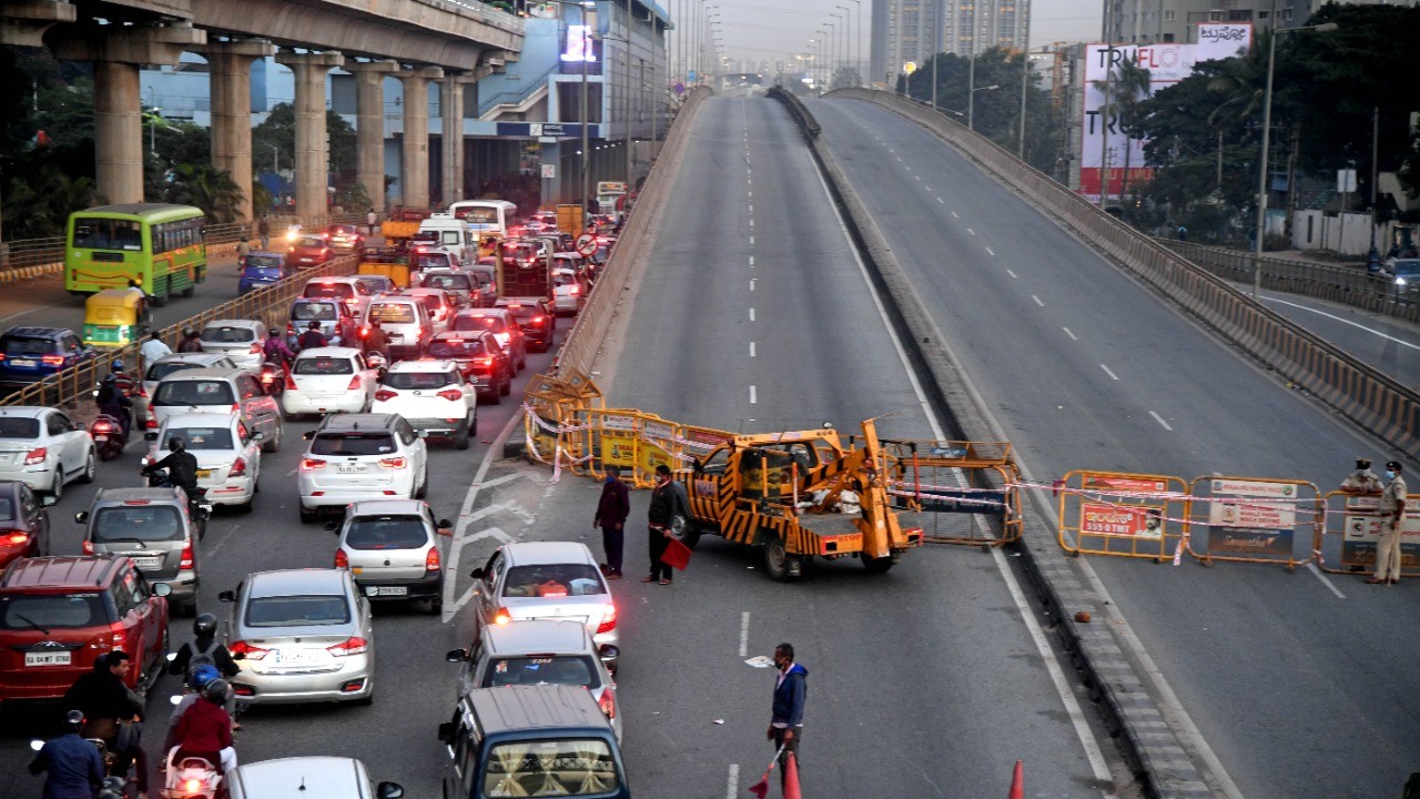 Traffic  on Tumakuru Road, North Bengaluru, Image for representation. 