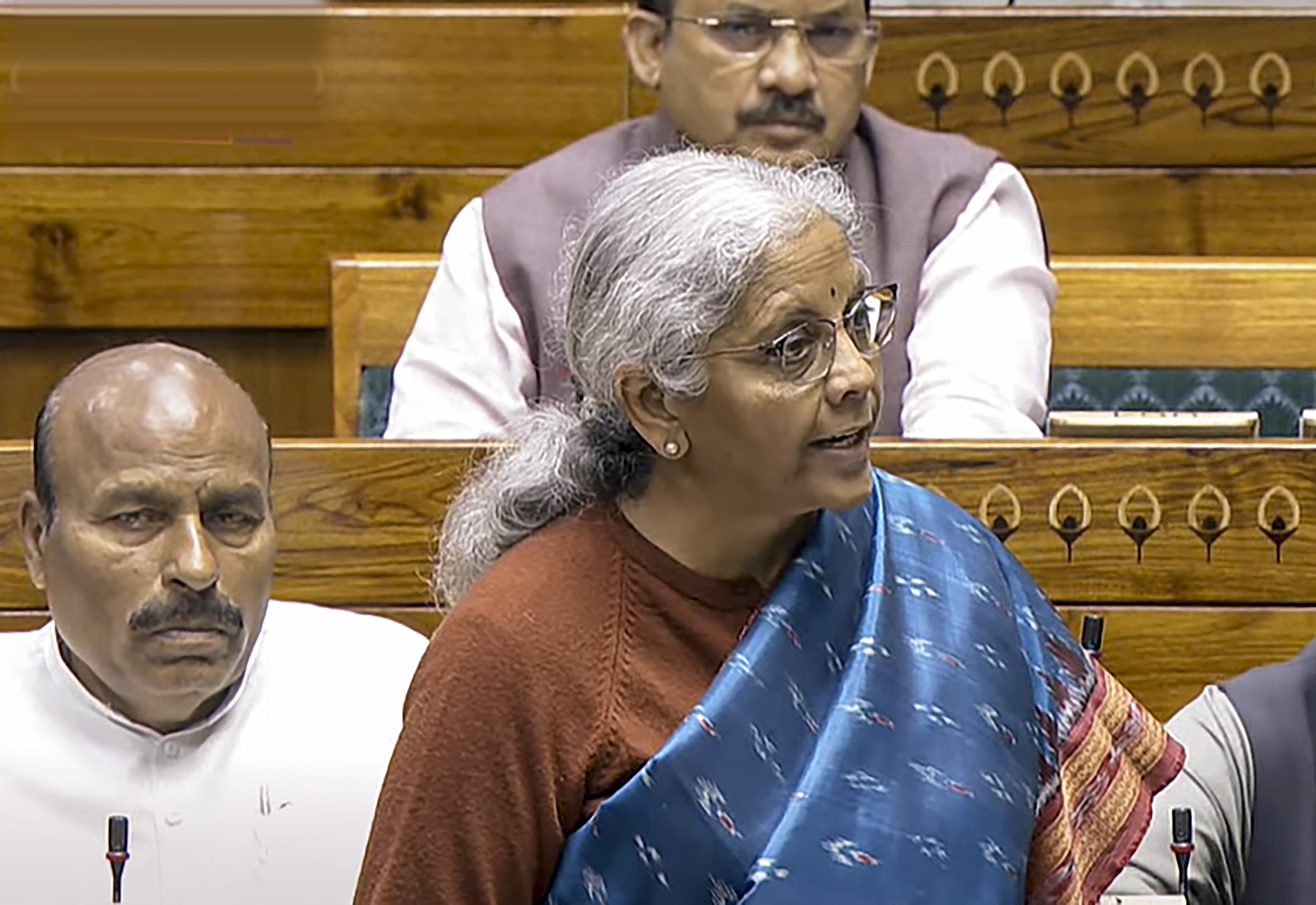 FM Nirmala Sitharaman presents the Economic Survey 2024-25 in the Lok Sabha on Friday. 
