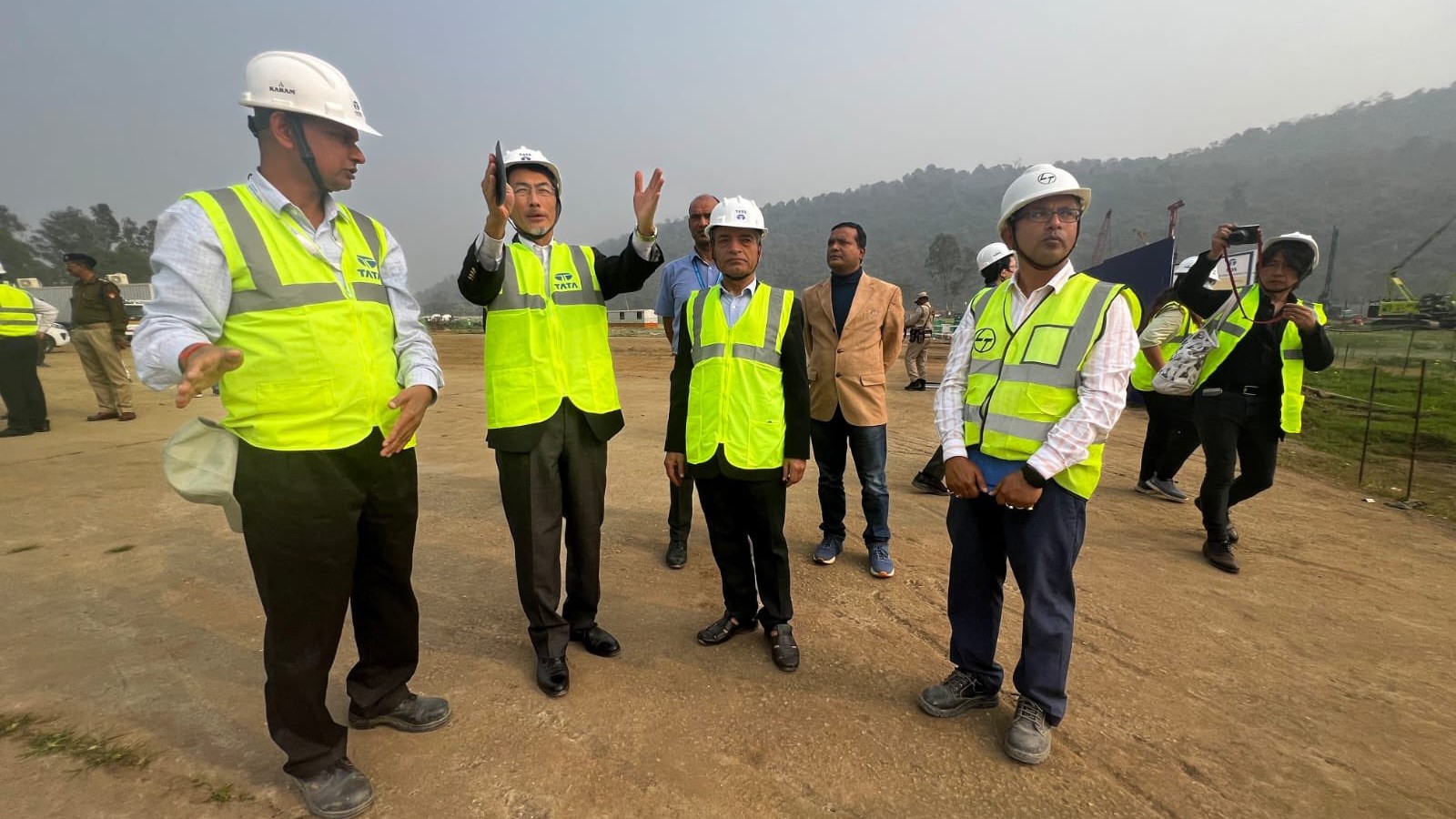 Japanese ambassador visits Tata semiconductor plant site in Assam