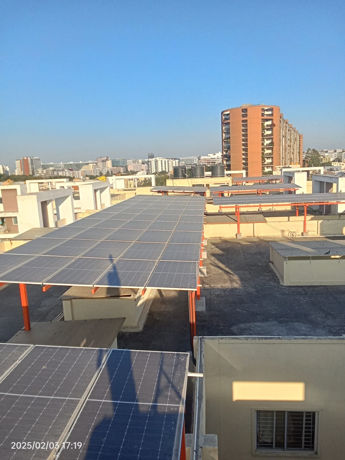 Solar power generation on residential rooftops is yet to catch up in the city but Pavani Divine is one of the many apartments that took to solar power for common areas.