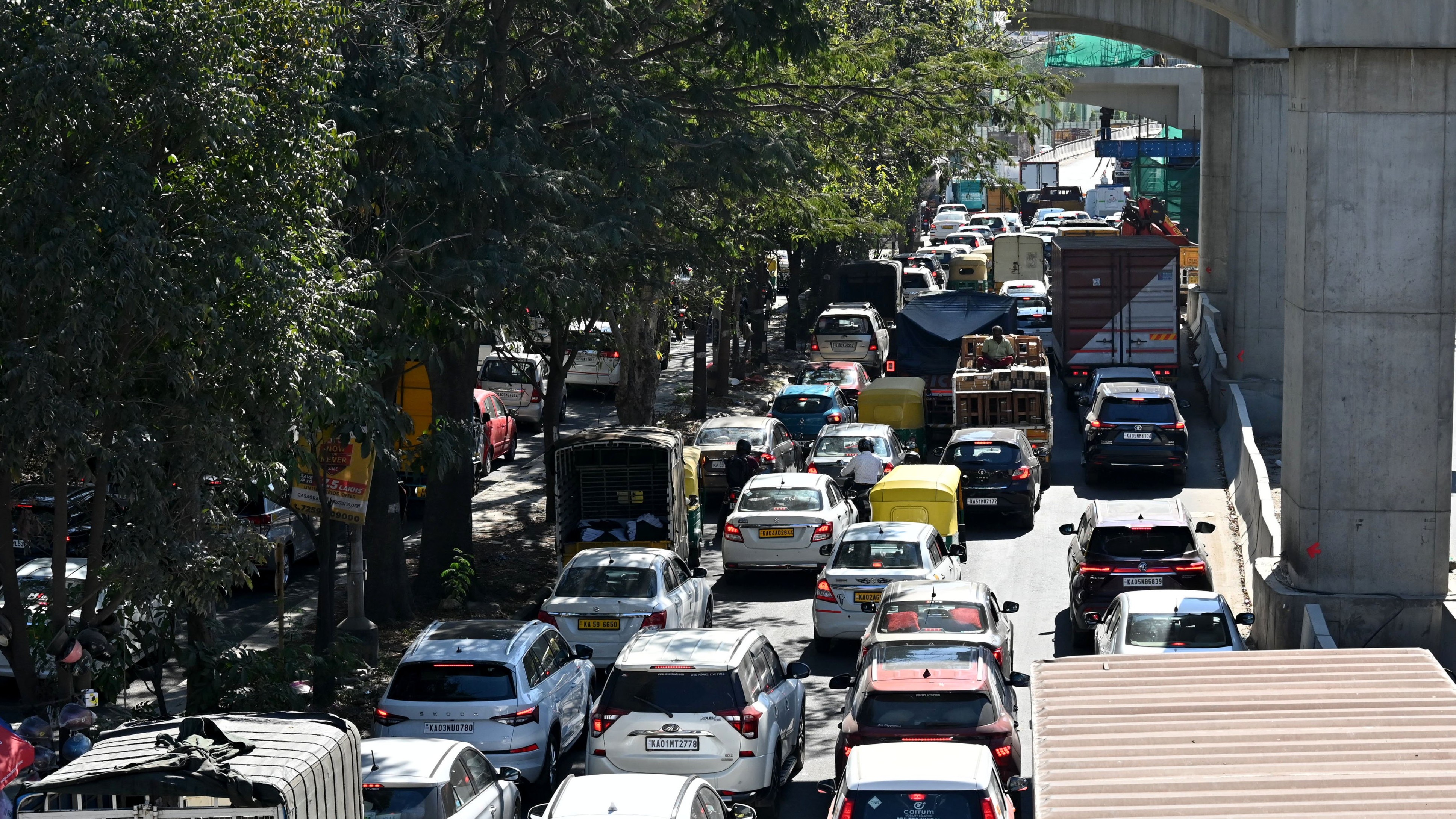 Flyover closure due to metro girder tilt brings traffic chaos to ORR