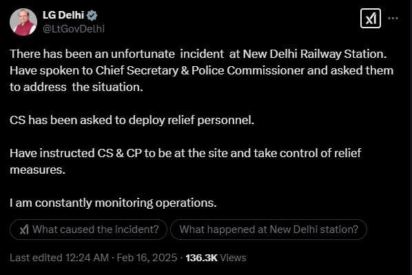V K Saxena's post at 12:24 am