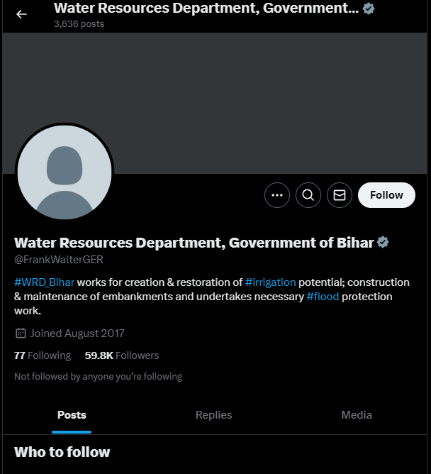 Here is how the German President's X account looks like now.