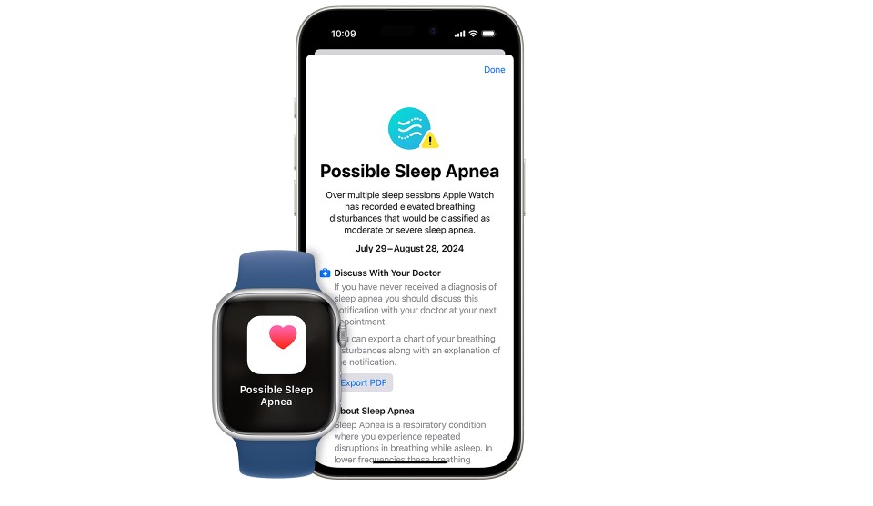 Sleep Apnea feature on Apple Watch.