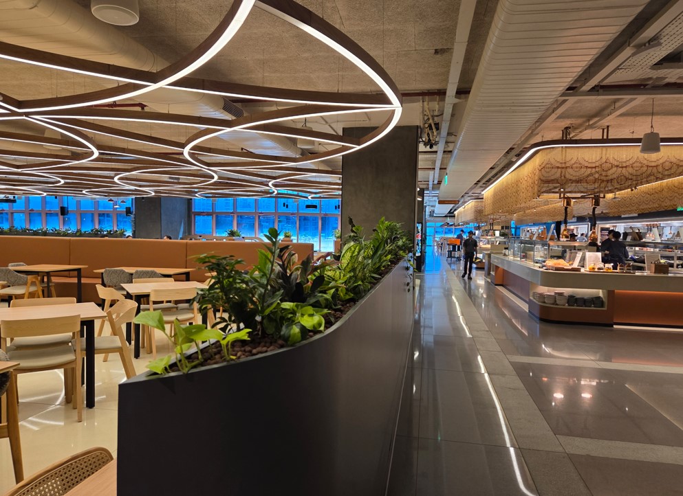 Dining area at Google Ananta campus in Bengaluru. 