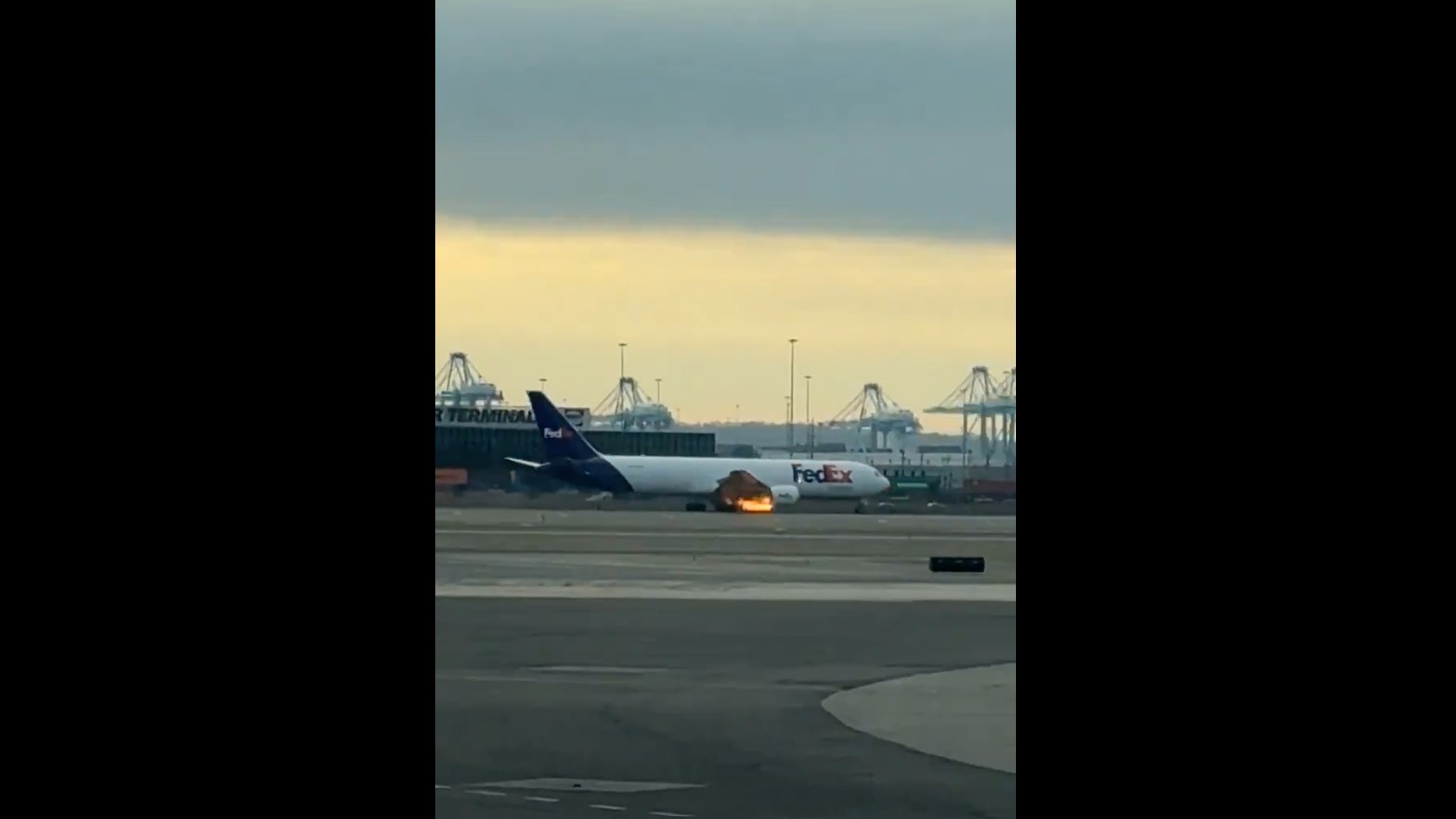 NTSB, FAA to investigate FedEx plane engine fire, emergency landing