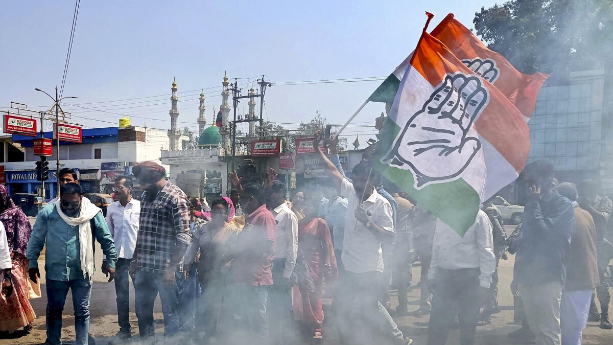 Congress stages protest outside ED office in Raipur