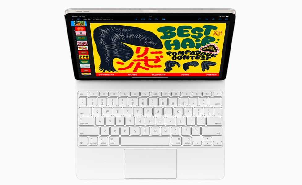 Apple iPad Air M3 with Magic Keyboard.