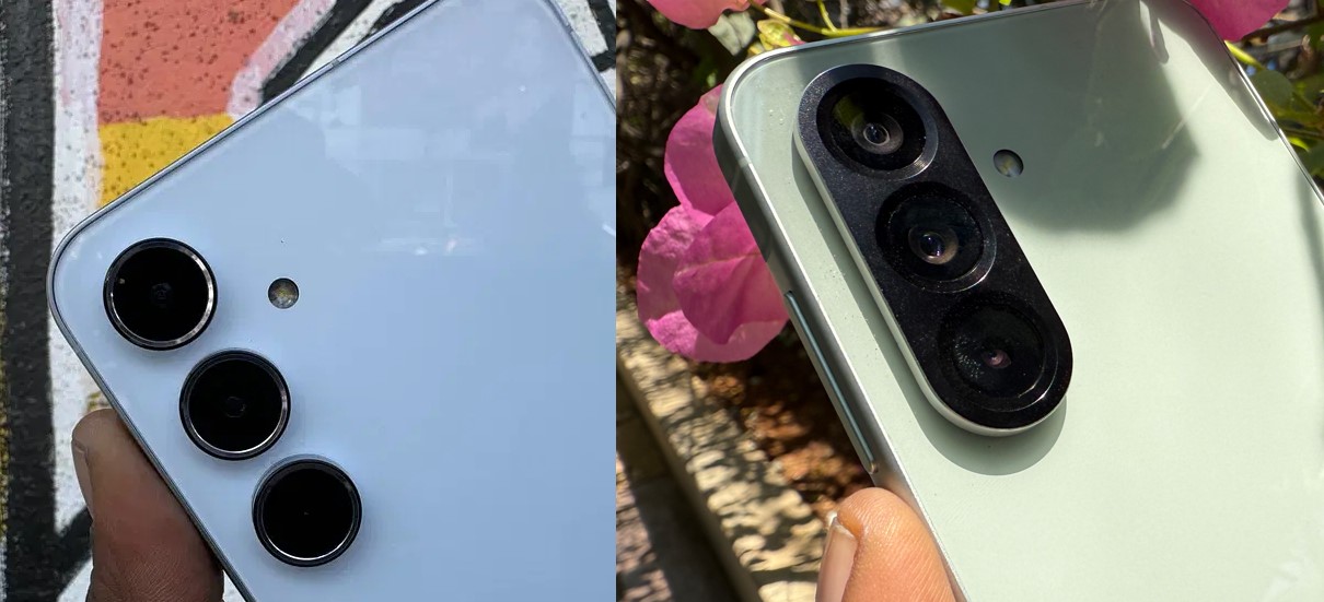 Samsung Galaxy A55 (left) and the Galaxy A56.