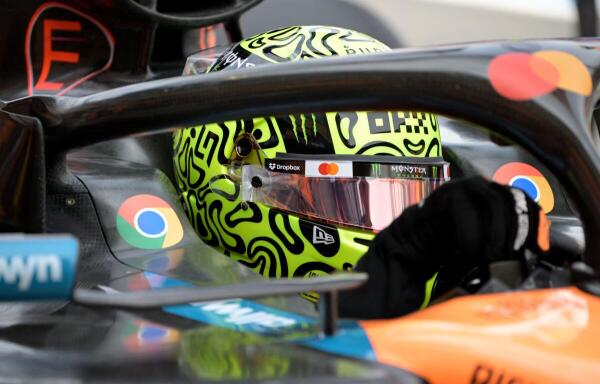 McLaren's Lando Norris during practice.