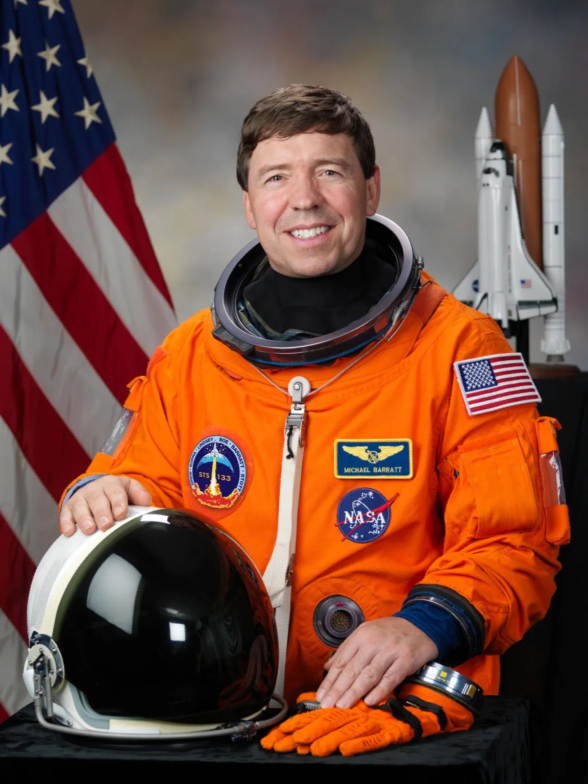 American astronaut Mike Barratt completed two missions on the ISS, spending a total of 447 days in space.