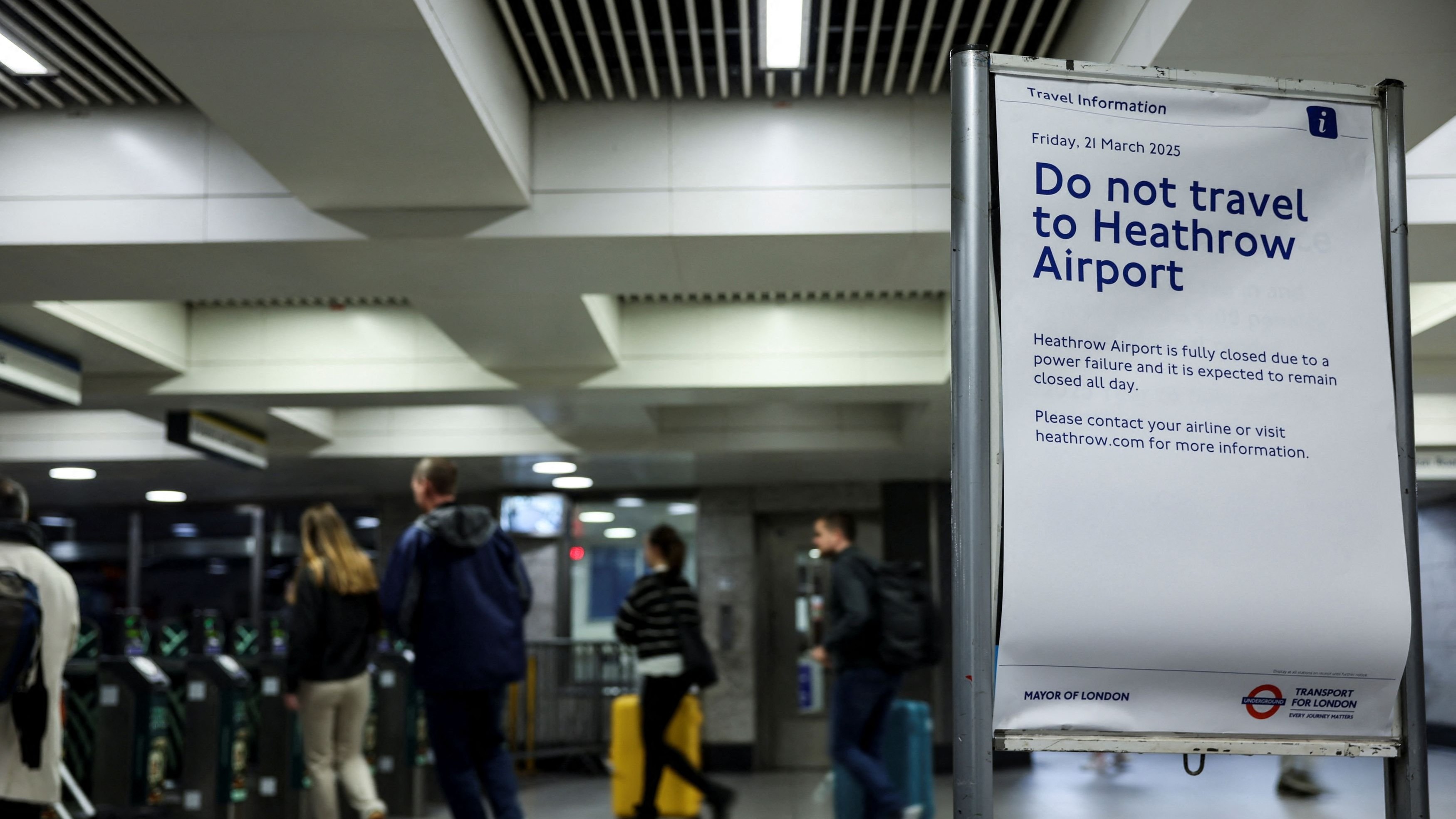 UK's National Grid says Heathrow reconnected to substation on interim basis