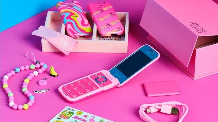 HMD Barbie Phone and accessories.