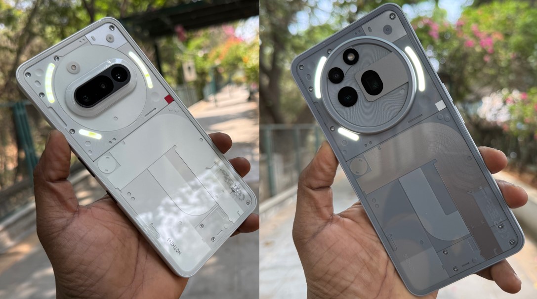 [Left ] Nothing Phone (3a) and [Right] Phone (3a) Pro.