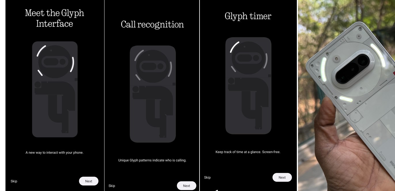Nothing Phone (3a) supports LED-based Glyph UI.