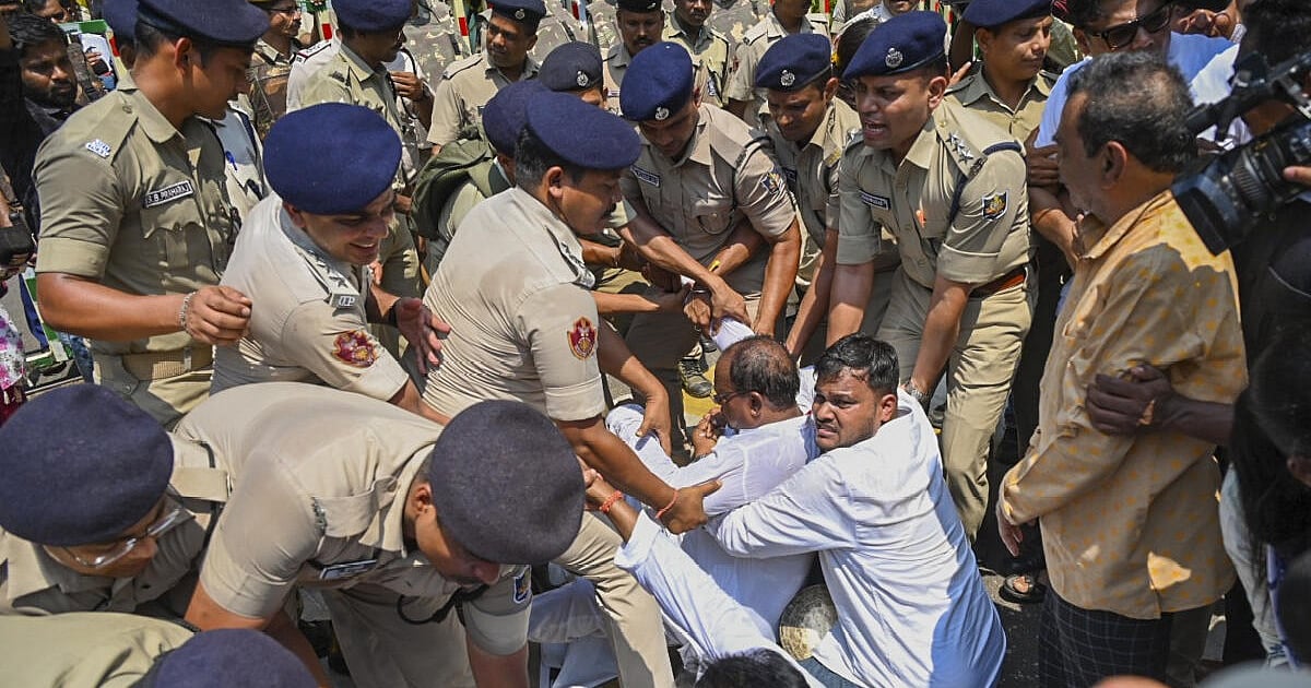 Suspended Congress MLAs taken into custody while trying to enter Odisha Assembly building