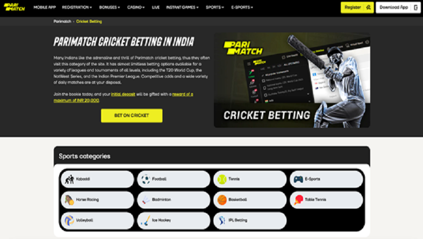 Parimatch sportsbook