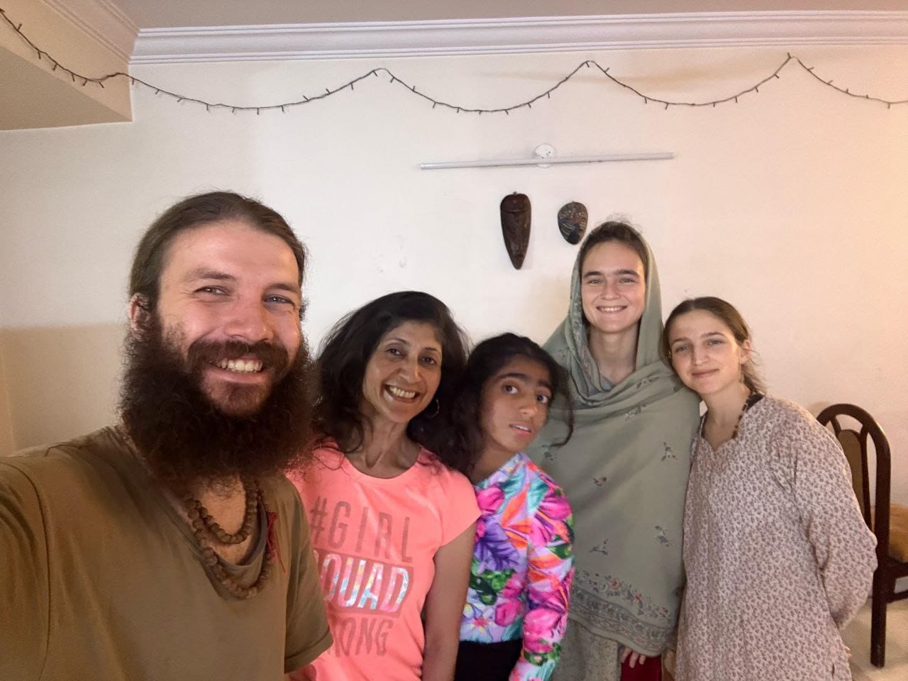 The trio stayed at performance artiste Archana Kumar's parent's home in Bengaluru recently.