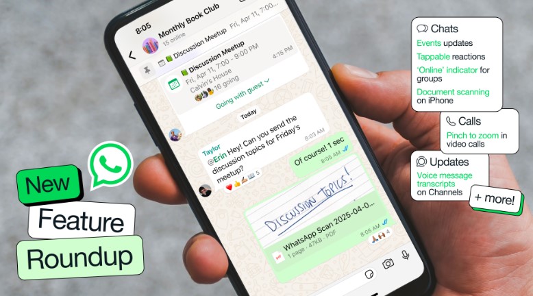WhatsApp gets new features.