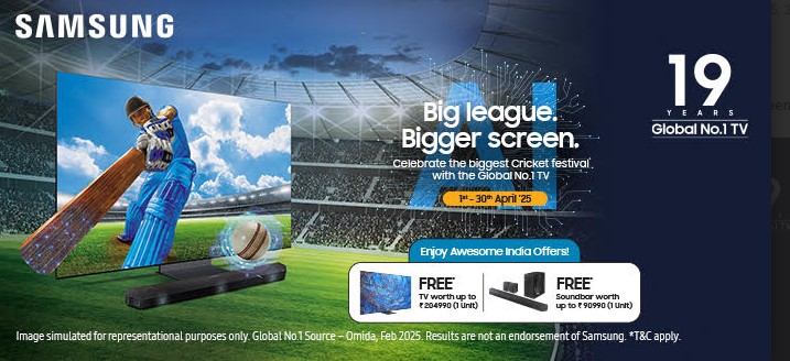 Samsung 'Big League. Big Screen' sale.