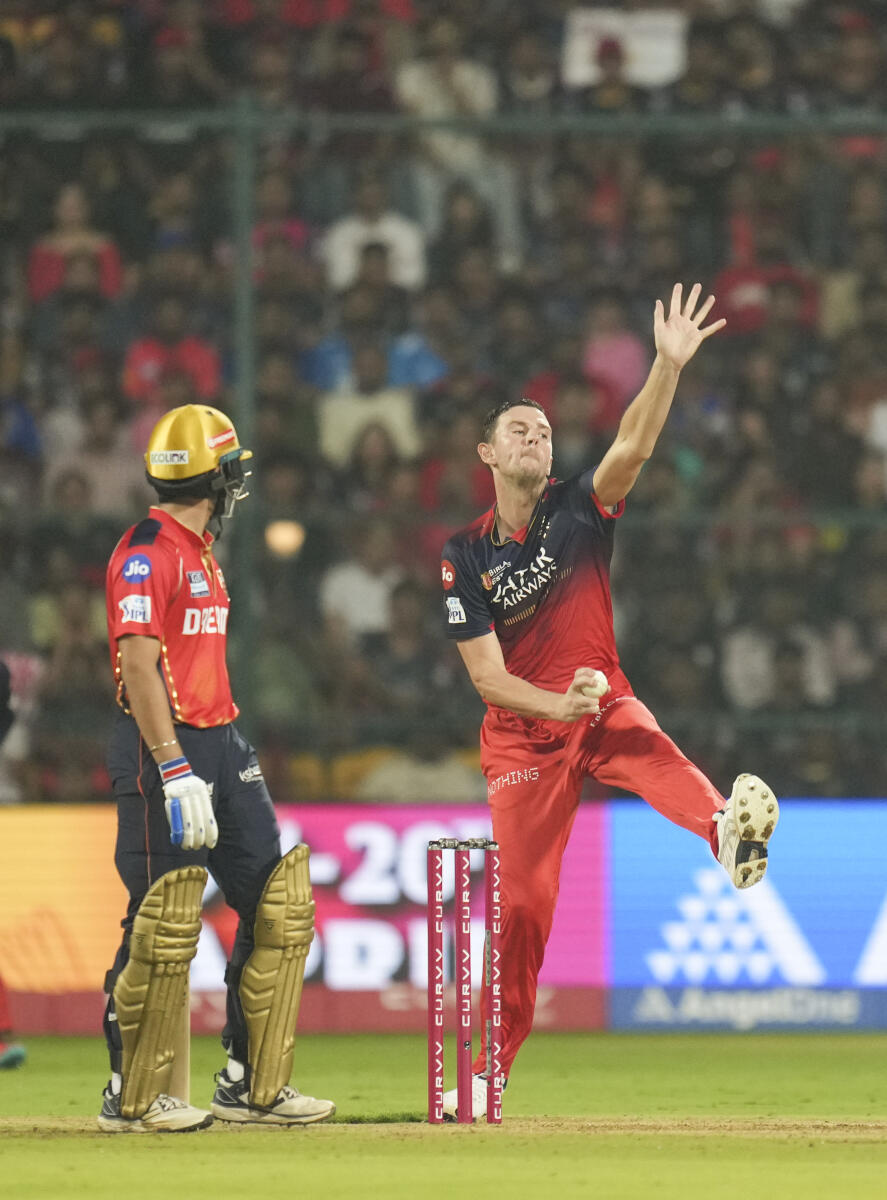 Along with his ability to adapt, the high release point makes Josh Hazlewood a tricky customer to deal with on any kind of surface, as it allows him to find that disconcerting extra bounce.