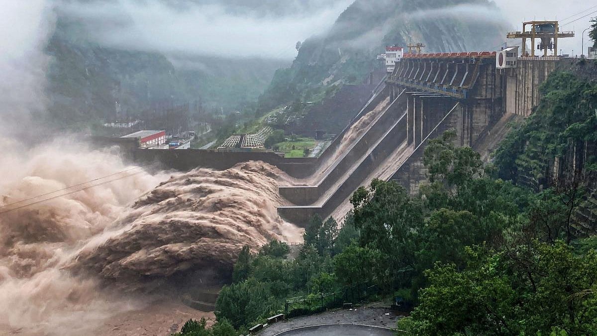 Salal Dam Gates Opened to Manage Heavy Water Inflow in J&K's Chenab River