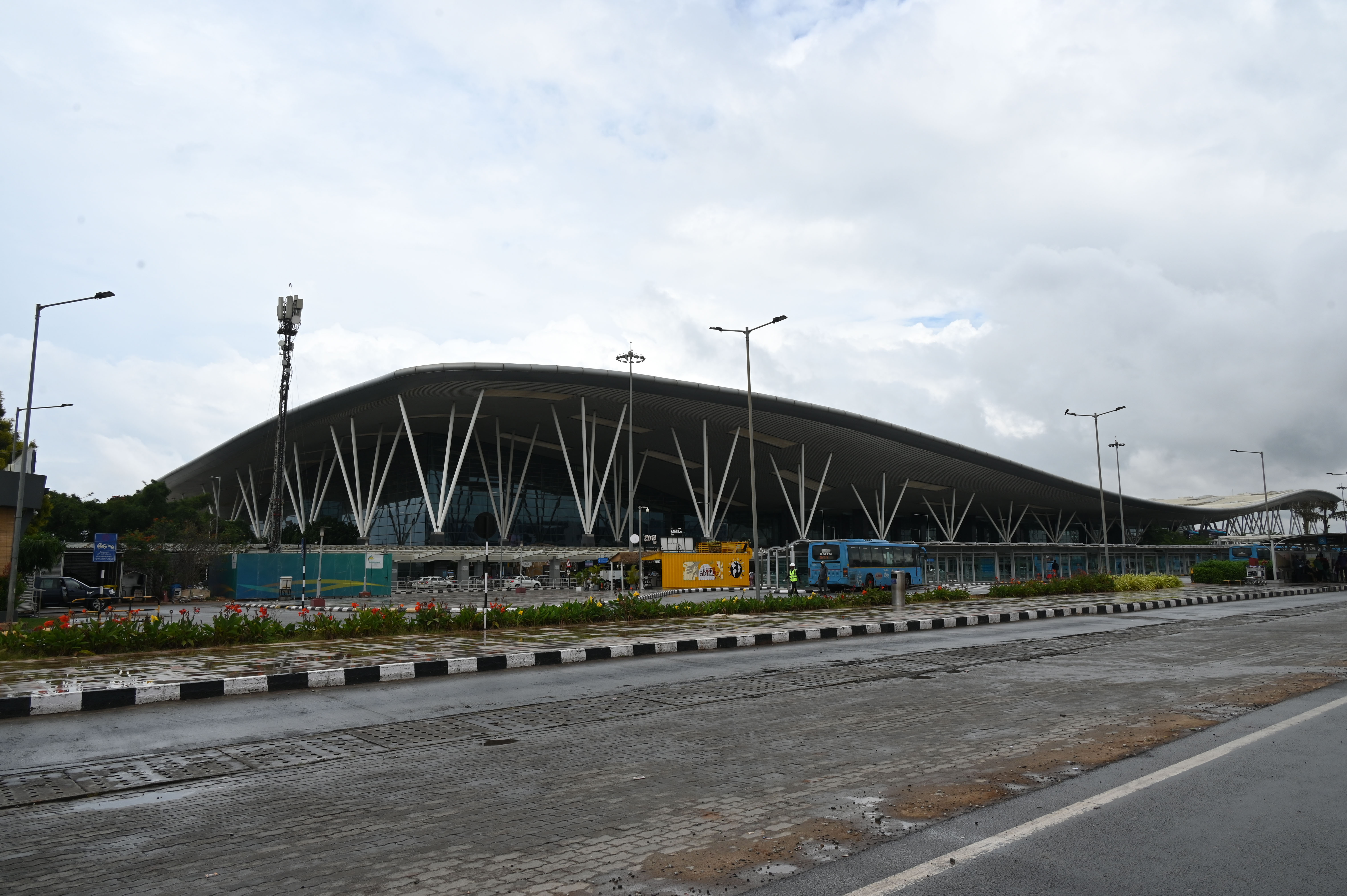 The terminal 1 at Kempegowda International Airport in Bengaluru on Thursday. DH Photo B K Janardhan