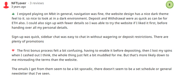 mBit review on AskGamblers
