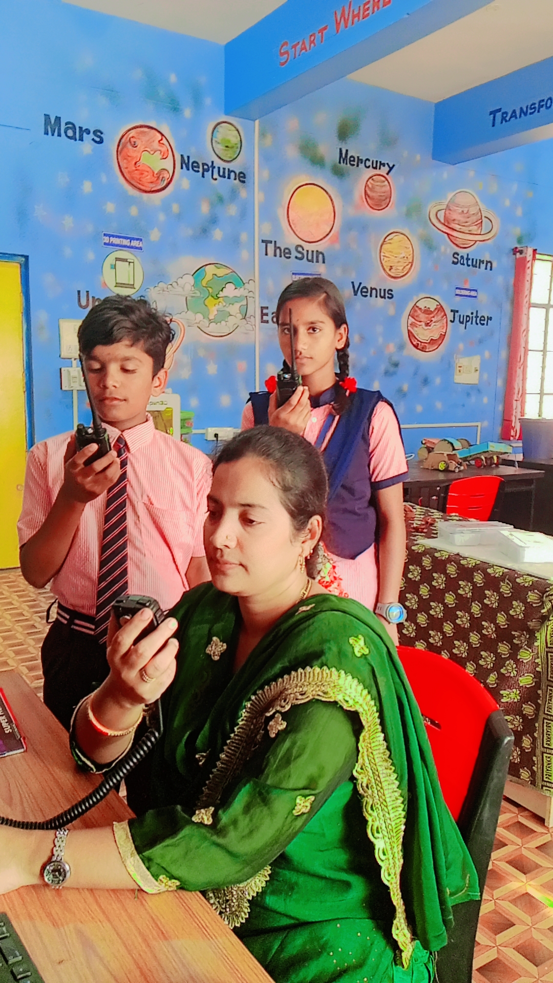 A remote school in Gadag uses ham radio for education purposes.