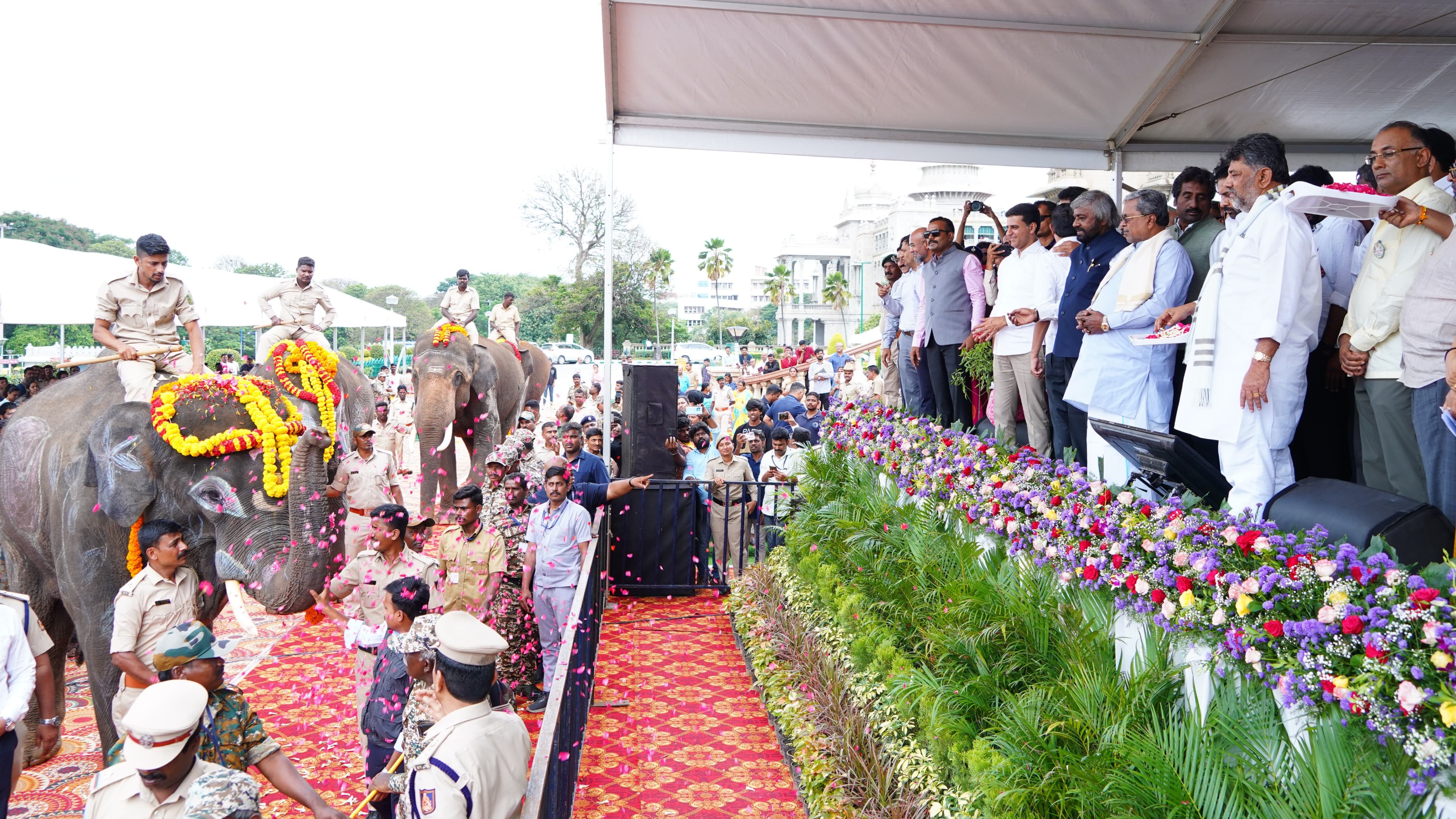 'Ready to provide more elephants to mitigate conflicts,' says Siddaramaiah as Karnataka hands over 4 trained jumbos to Andhra 