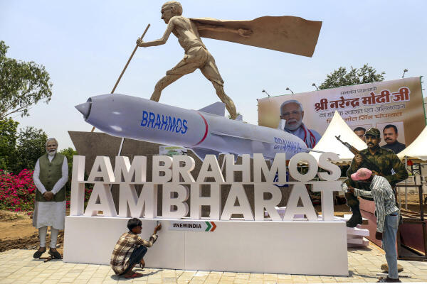 Preparations underway ahead of Prime Minister Narendra Modi’s visit, in Ahmedabad.