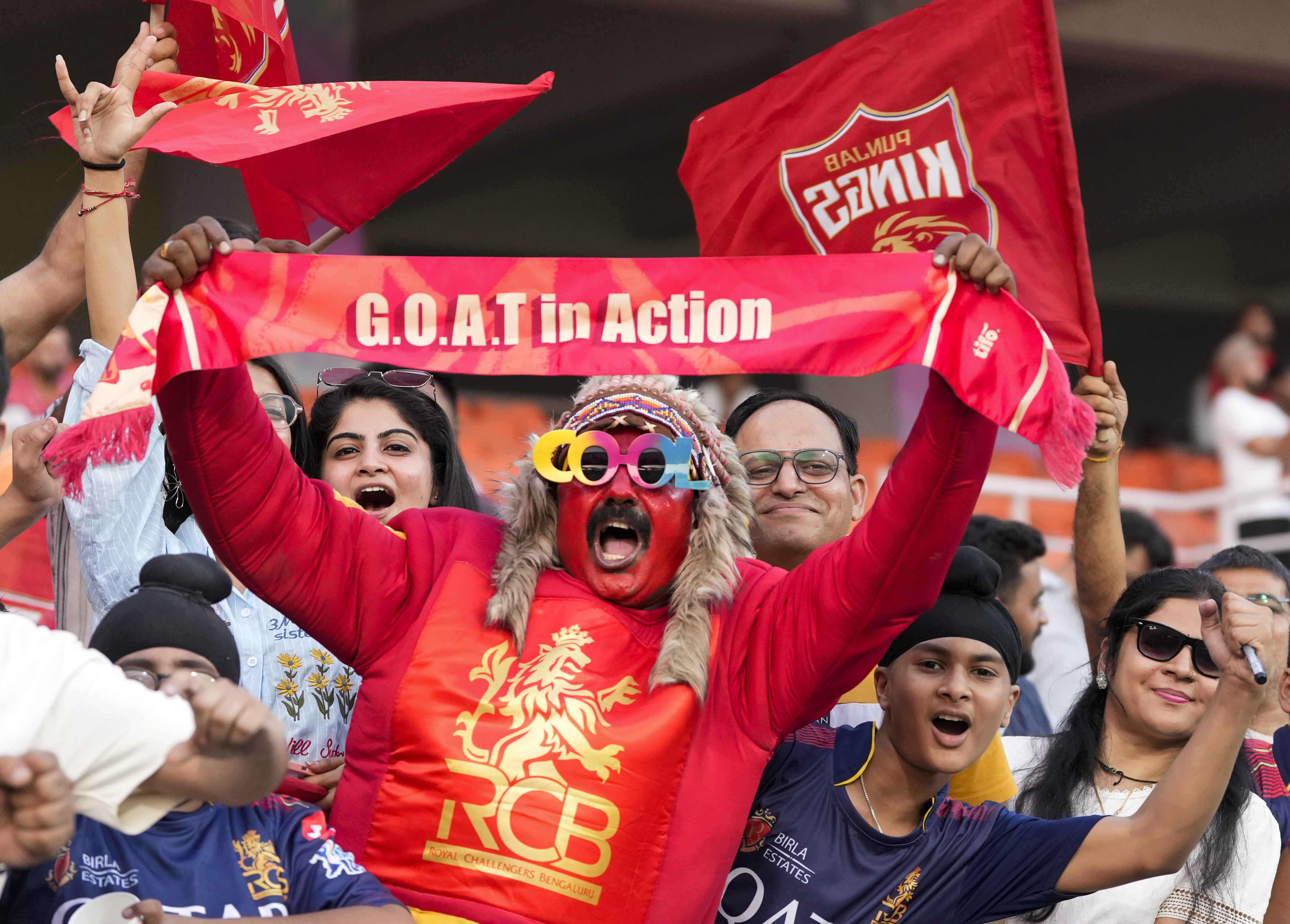 RCB supporters turned up in big numbers to add excitement to the proceedings. PTI