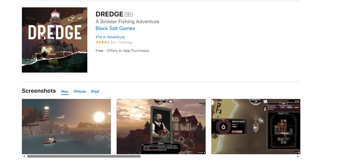 DREDGE by Black Salt Games (New Zealand).